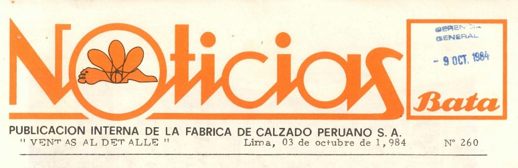 Firemní noviny Noticias, říjen 1984